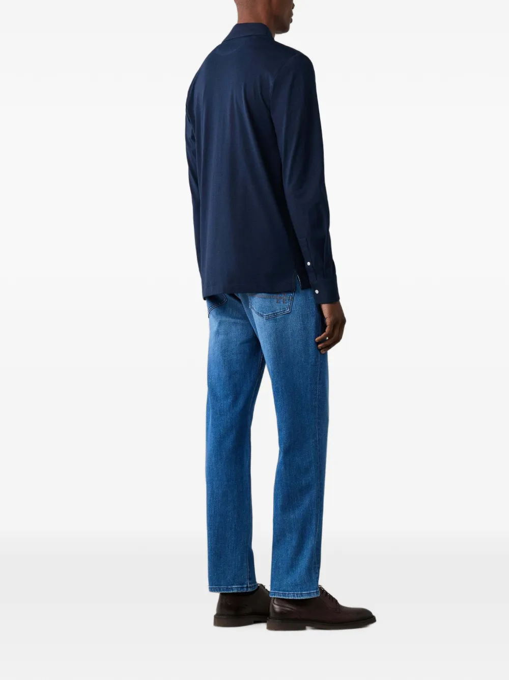 Hackett London Poloshirt met lange mouwen Blauw