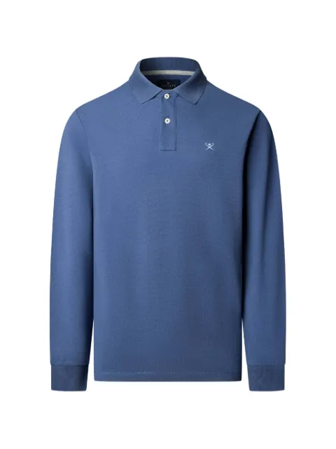 Hackett London logo-embroidered pique polo shirt