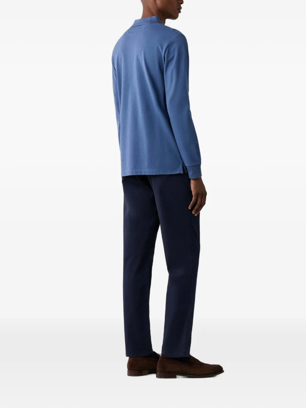Hackett London Piqué poloshirt met geborduurd logo Blauw