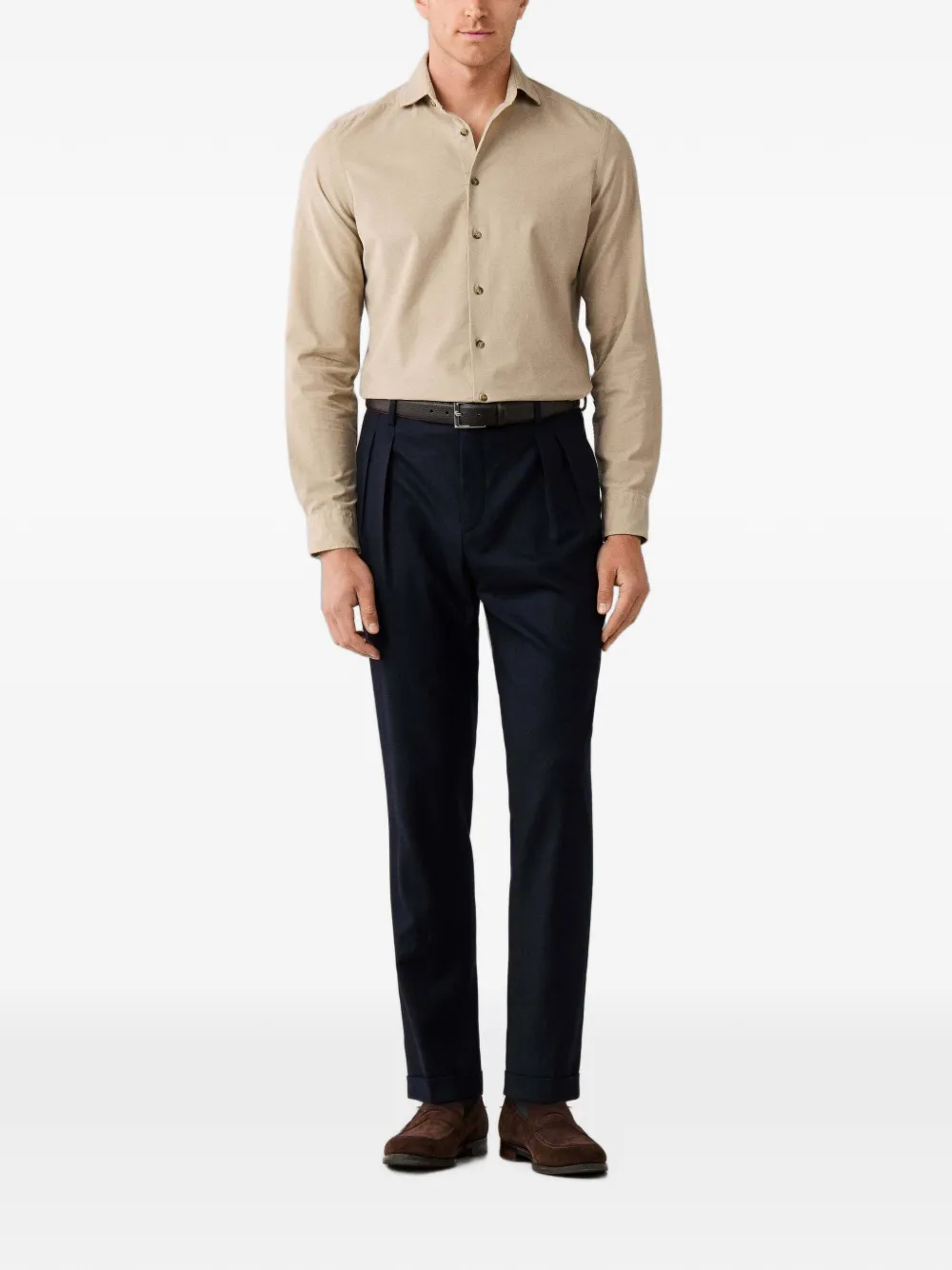 Hackett London Overhemd Beige