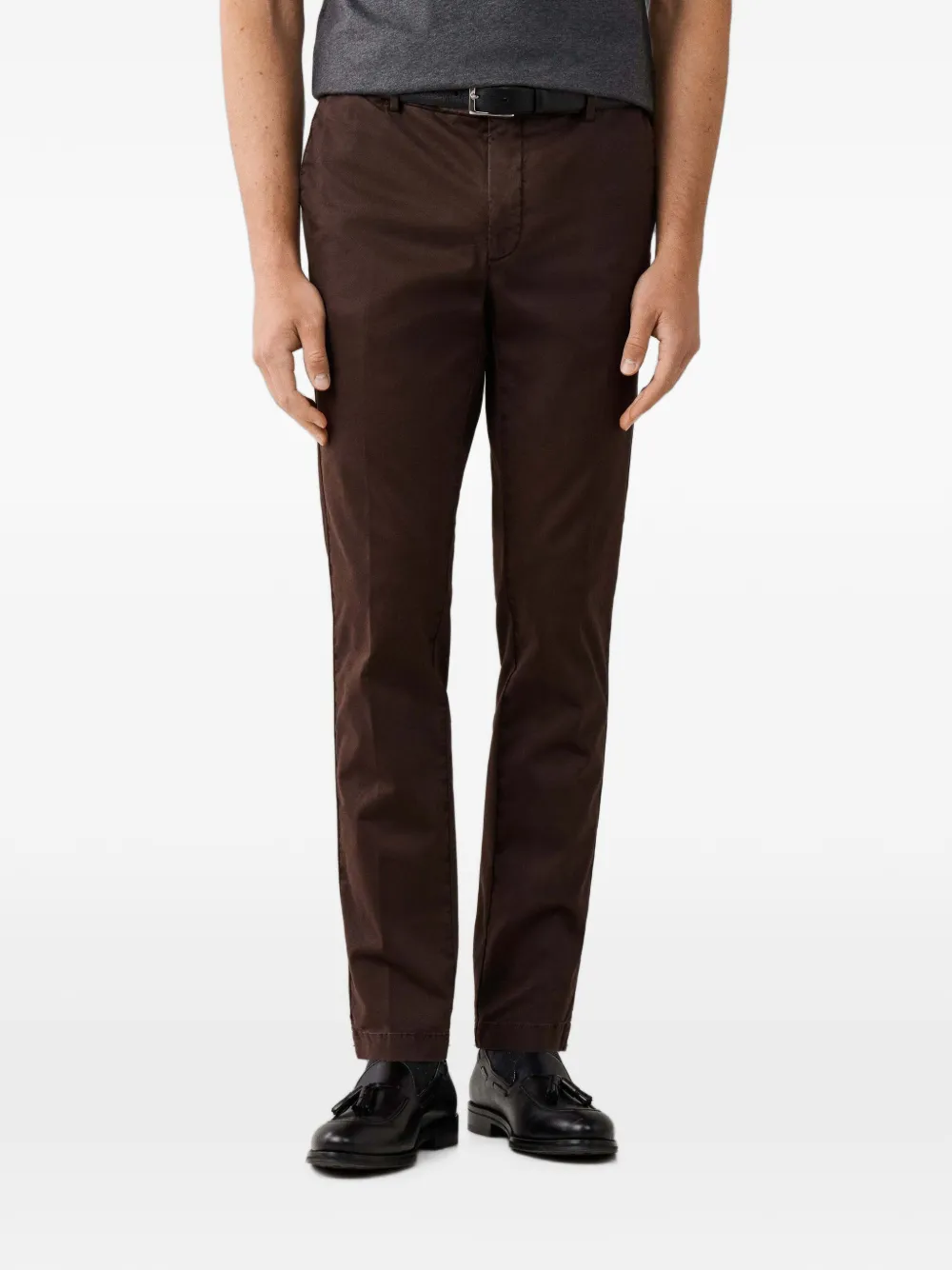 Hackett London Kensington slim-fit broek Bruin