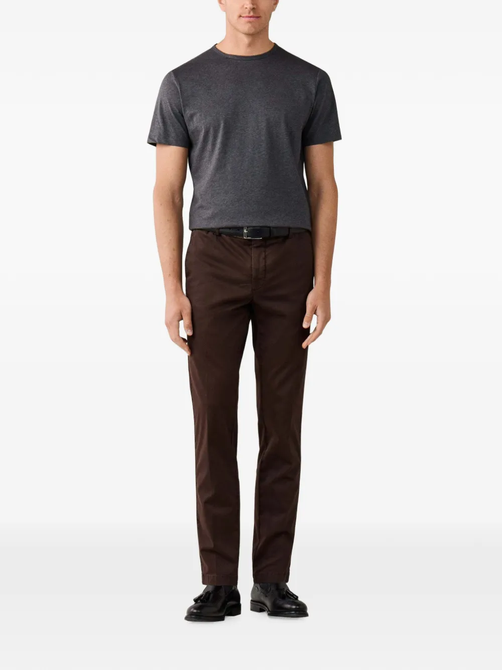 Hackett London Kensington slim-fit broek Bruin