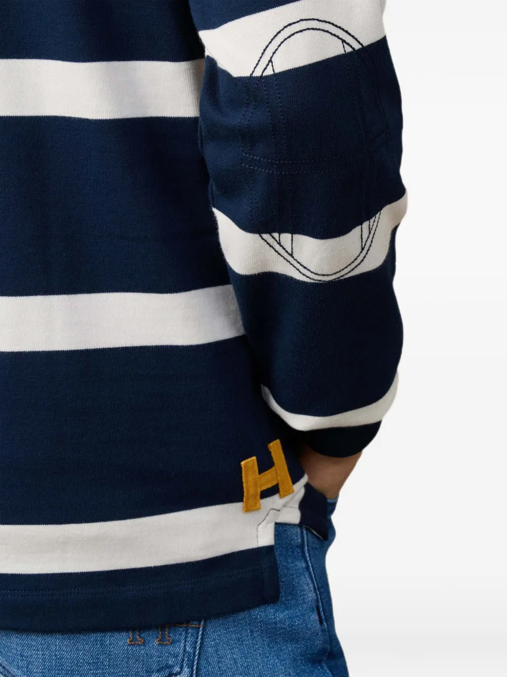 Hackett London Gestreept rugbyshirt Blauw
