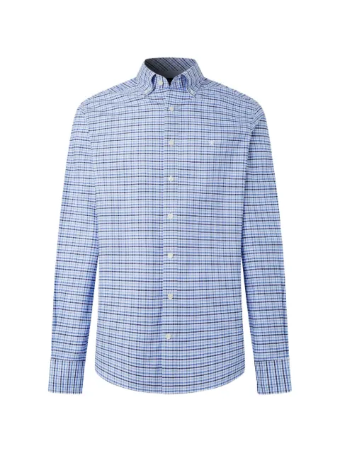 Hackett London gingham-check button-down shirt