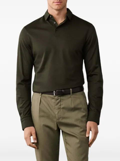 Hackett London قميص بولو بيكيه بأكمام طويلة