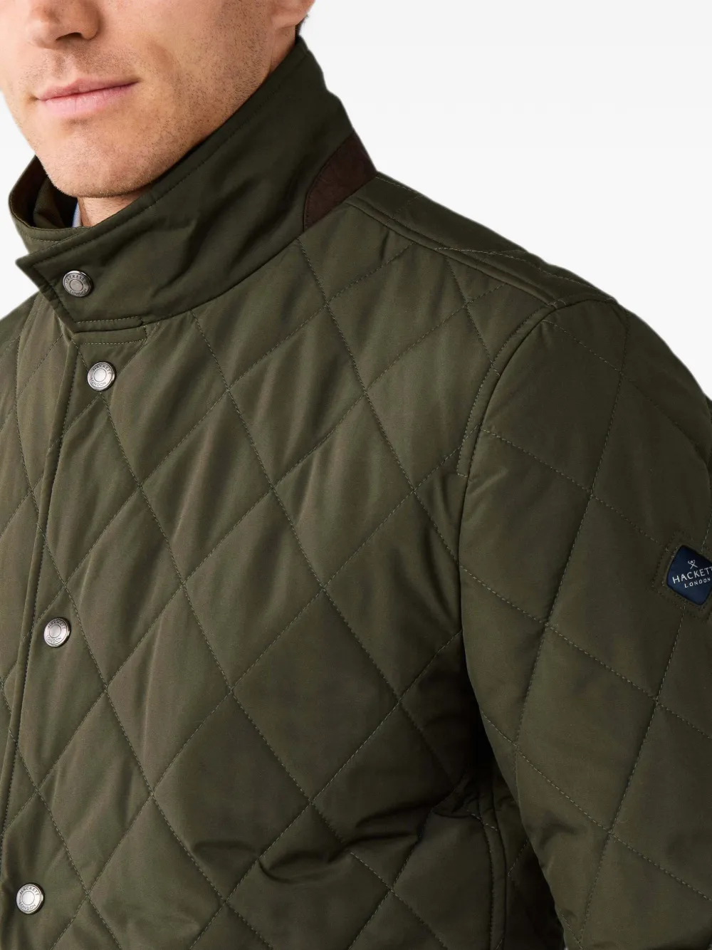 Hackett London Gewatteerd jack Groen