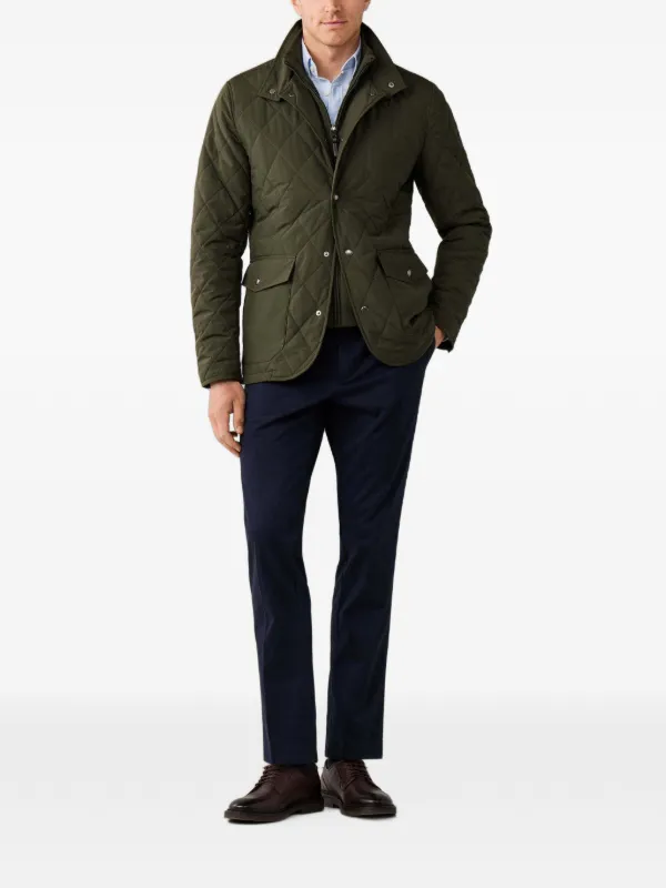 Hackett London diamond-quilted Jacket | Green | FARFETCH