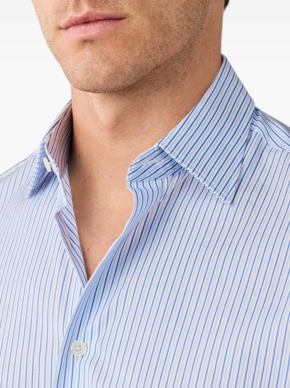 Hackett London Pimlico gestreept katoenen overhemd Wit