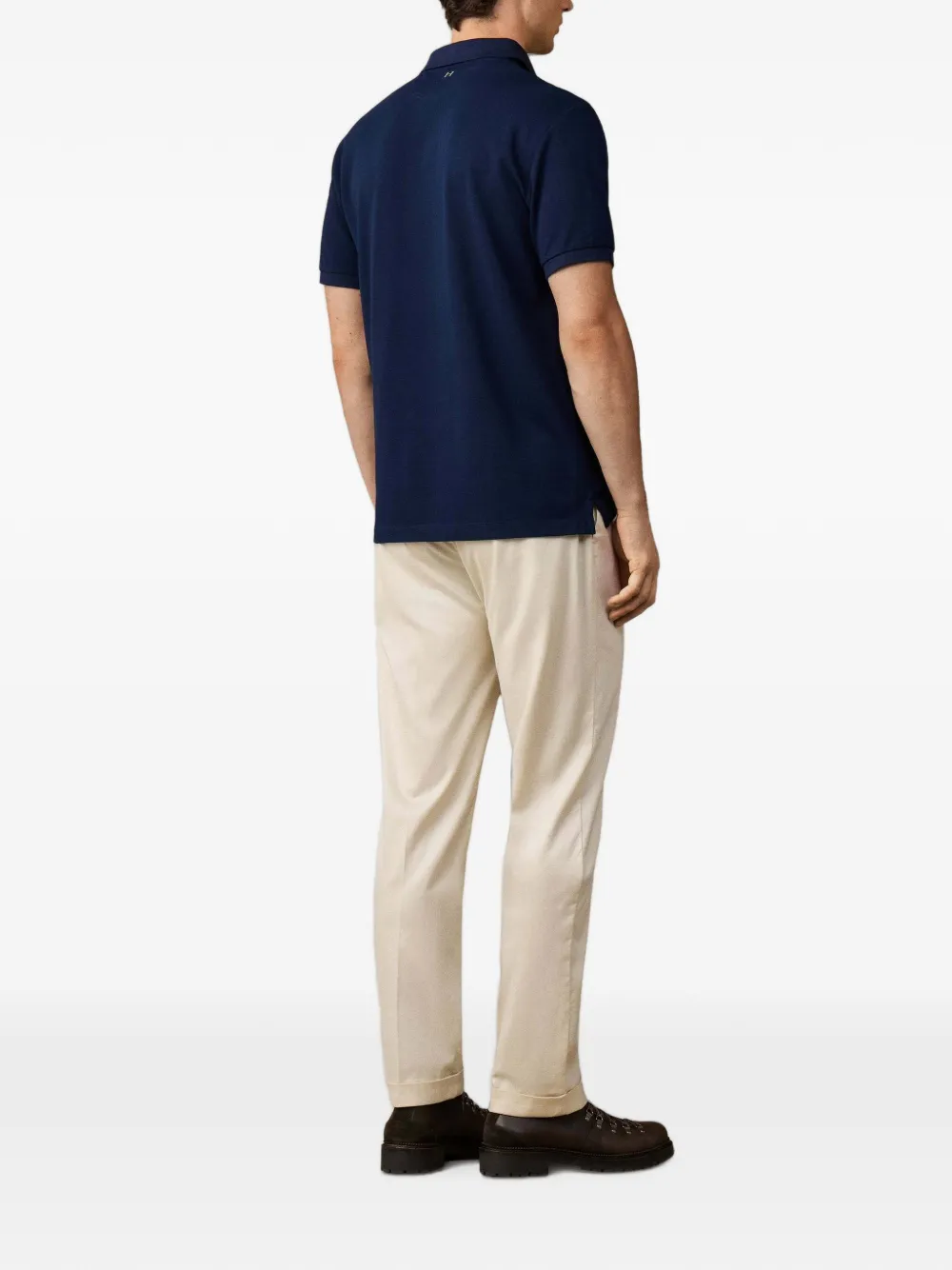 Hackett London Poloshirt met borduurwerk Blauw