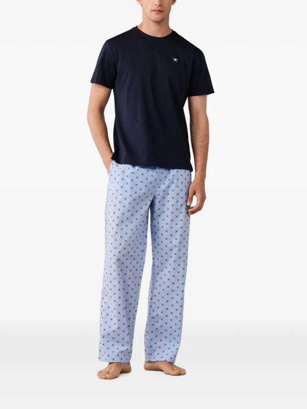 Hackett London Katoenen-ondergoedset met Icon-print Blauw