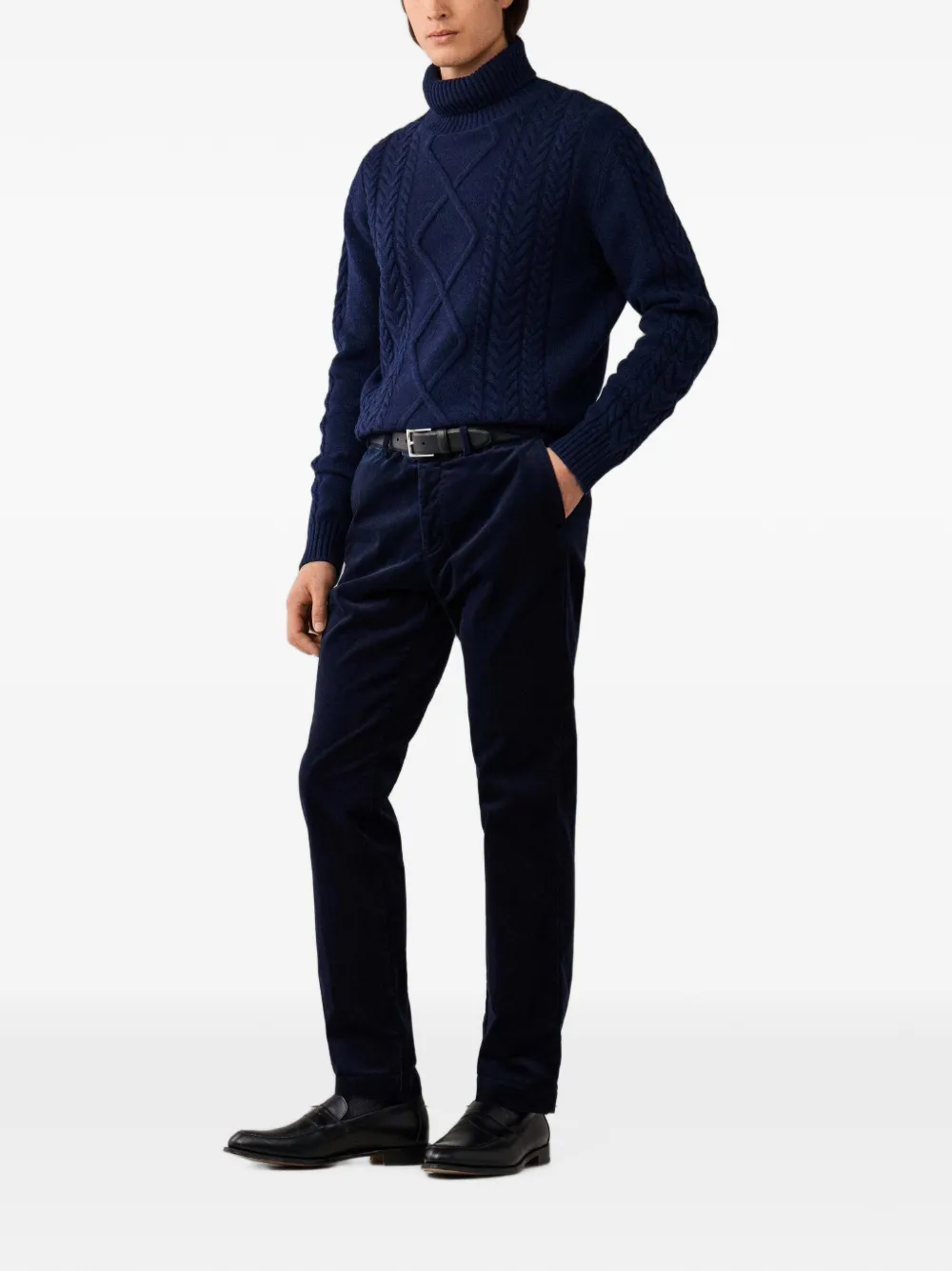 Hackett London Kensington ribfluwelen broek Blauw