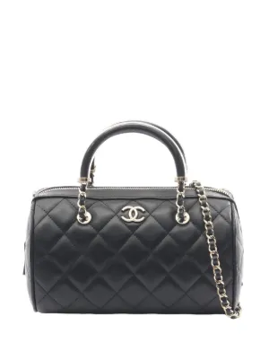 CHANEL Pre-Owned 2021-2026 ラージ キルティング シャイニーカーフ