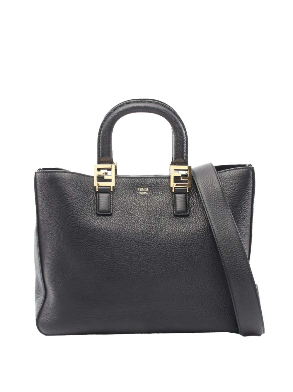 Fendi Pre-Owned Borsa a tracolla FF in pelle 2010-2026 - Nero