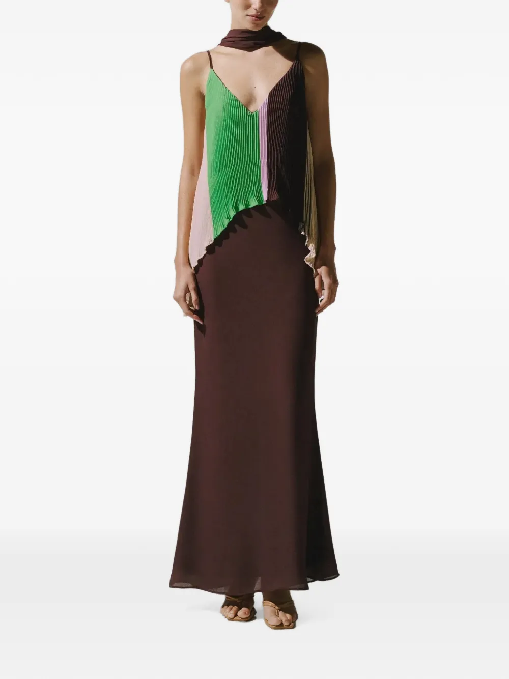 pleated Danielle layered maxi dress, image 3 of 6