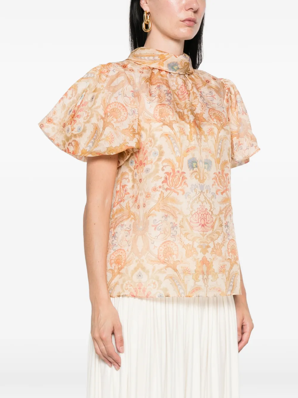 ZIMMERMANN Valiant blouse met bloemenprint Beige