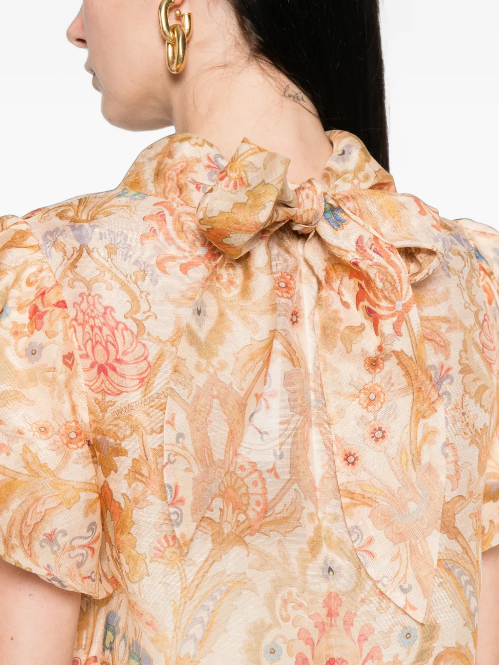 ZIMMERMANN Valiant blouse met bloemenprint Beige
