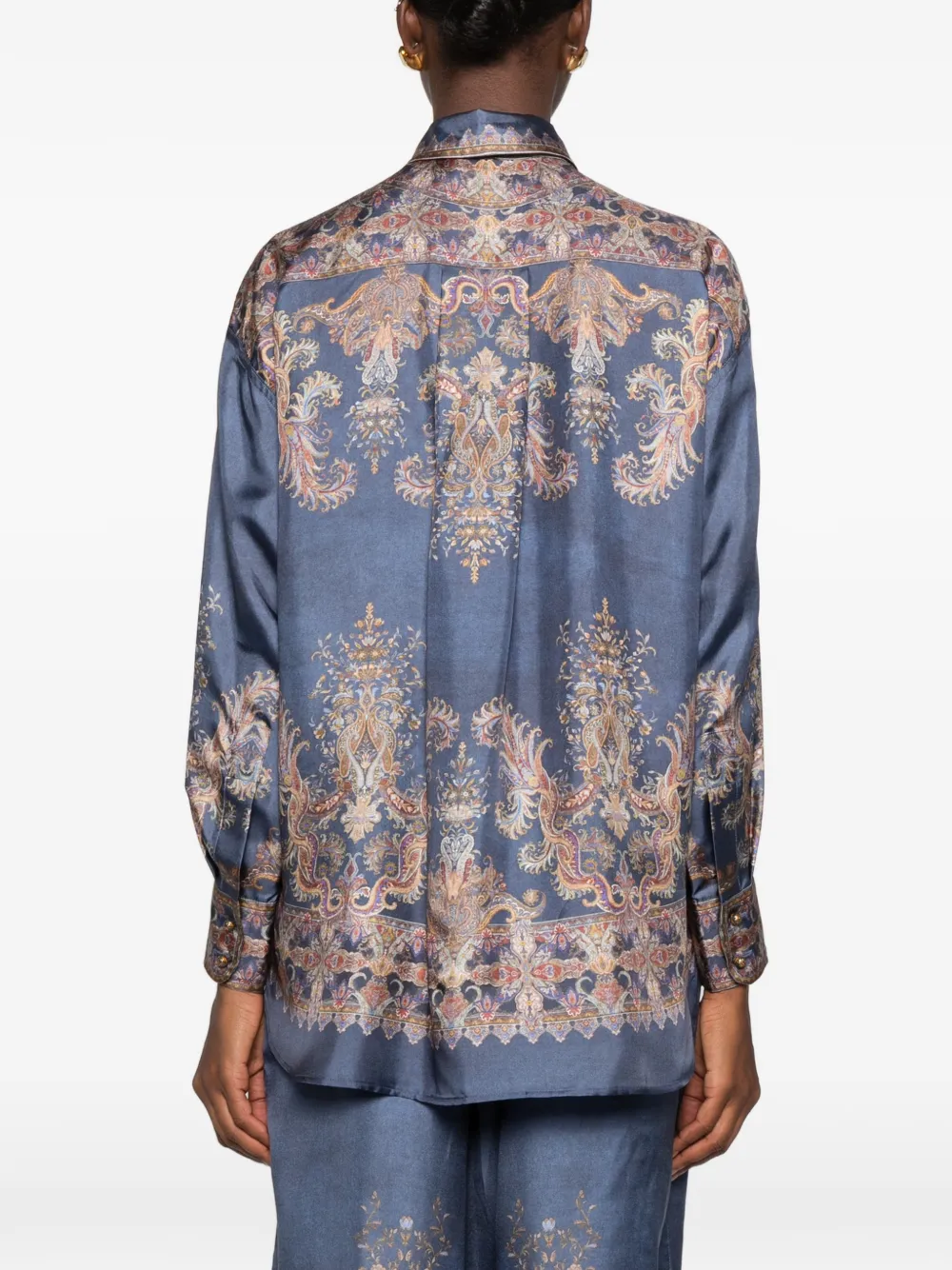 ZIMMERMANN Blouse met paisley-print Blauw
