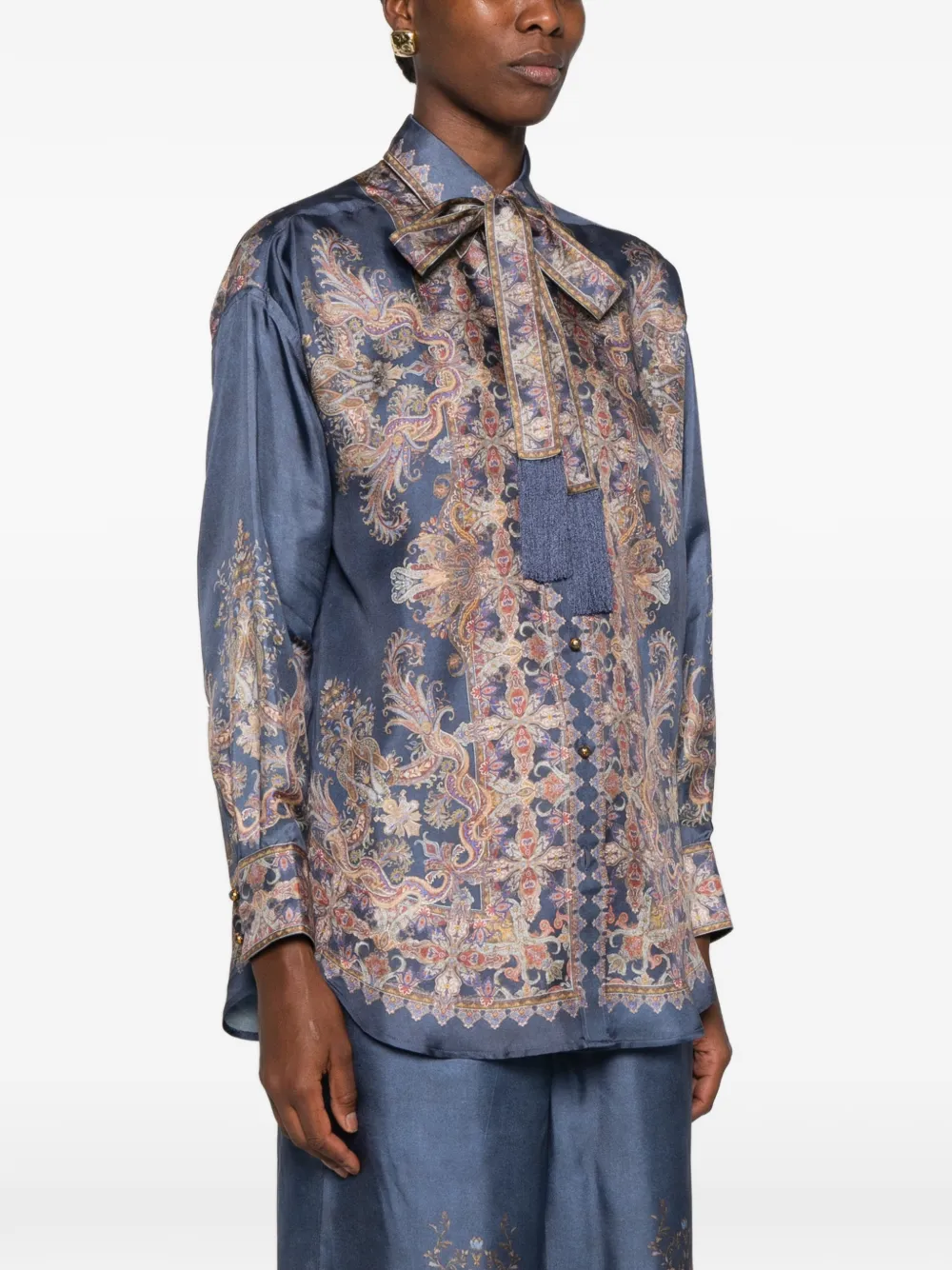 ZIMMERMANN Blouse met paisley-print Blauw