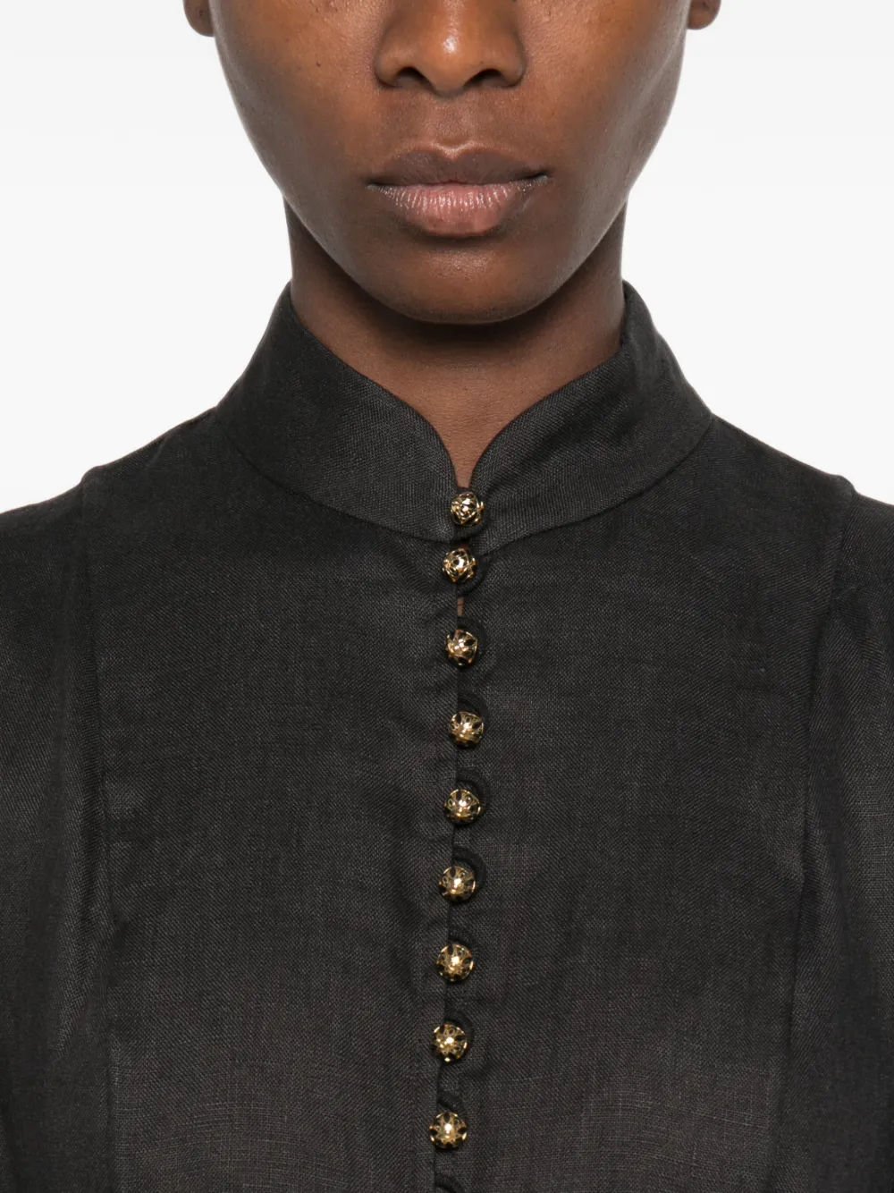 ZIMMERMANN Valiant button-up maxi-jurk Zwart