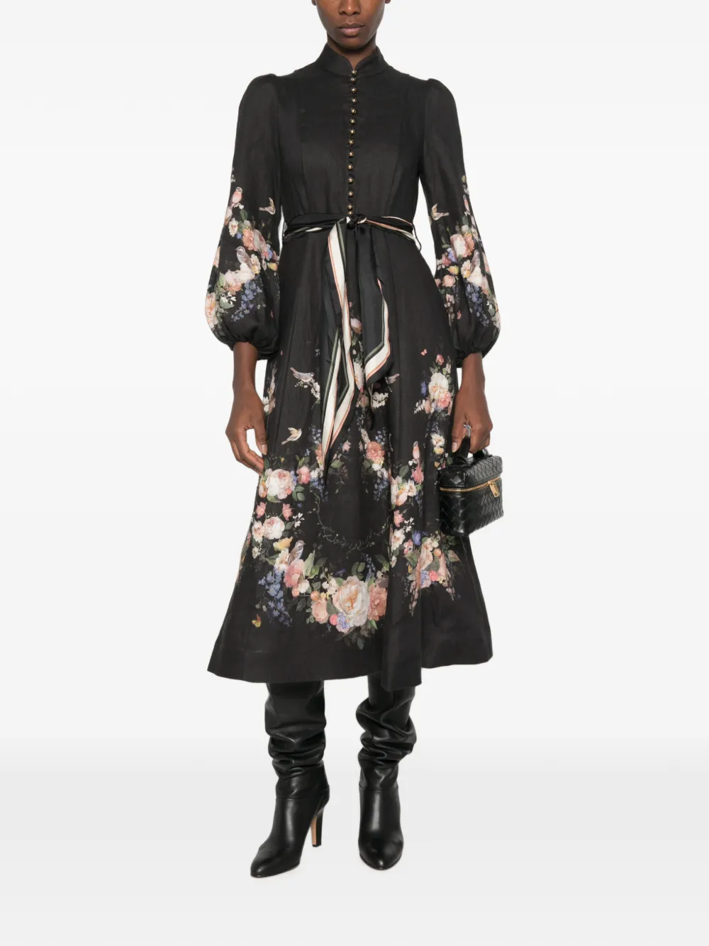 ZIMMERMANN Valiant button-up maxi-jurk Zwart