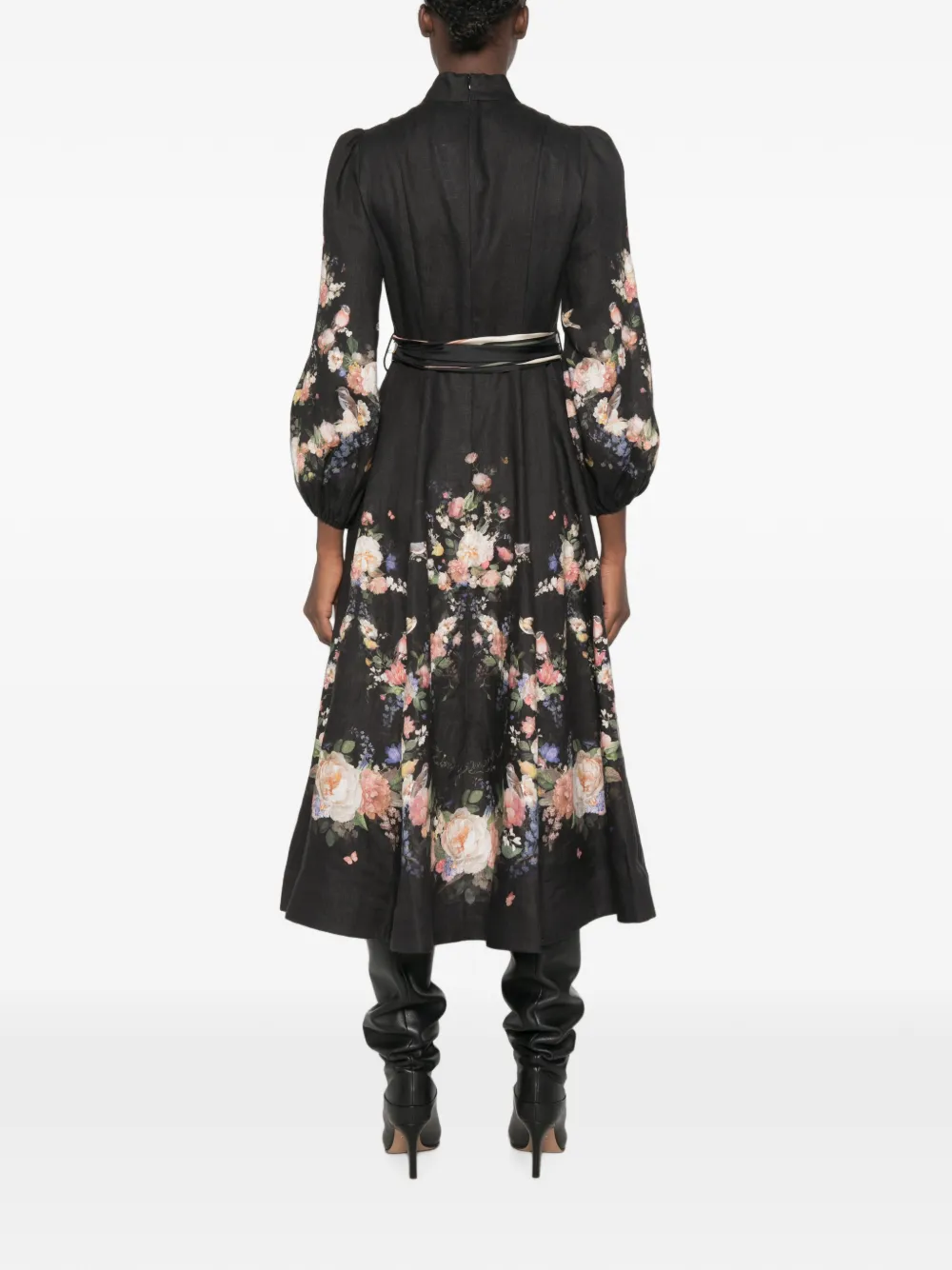 ZIMMERMANN Valiant button-up maxi-jurk Zwart