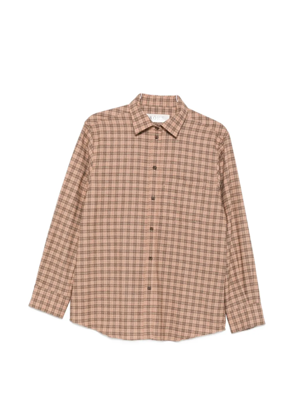 Róhe check-print Classic Fit shirt - Marrone