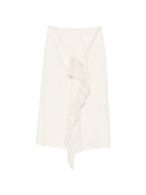 Róhe double-faced fringe midi skirt