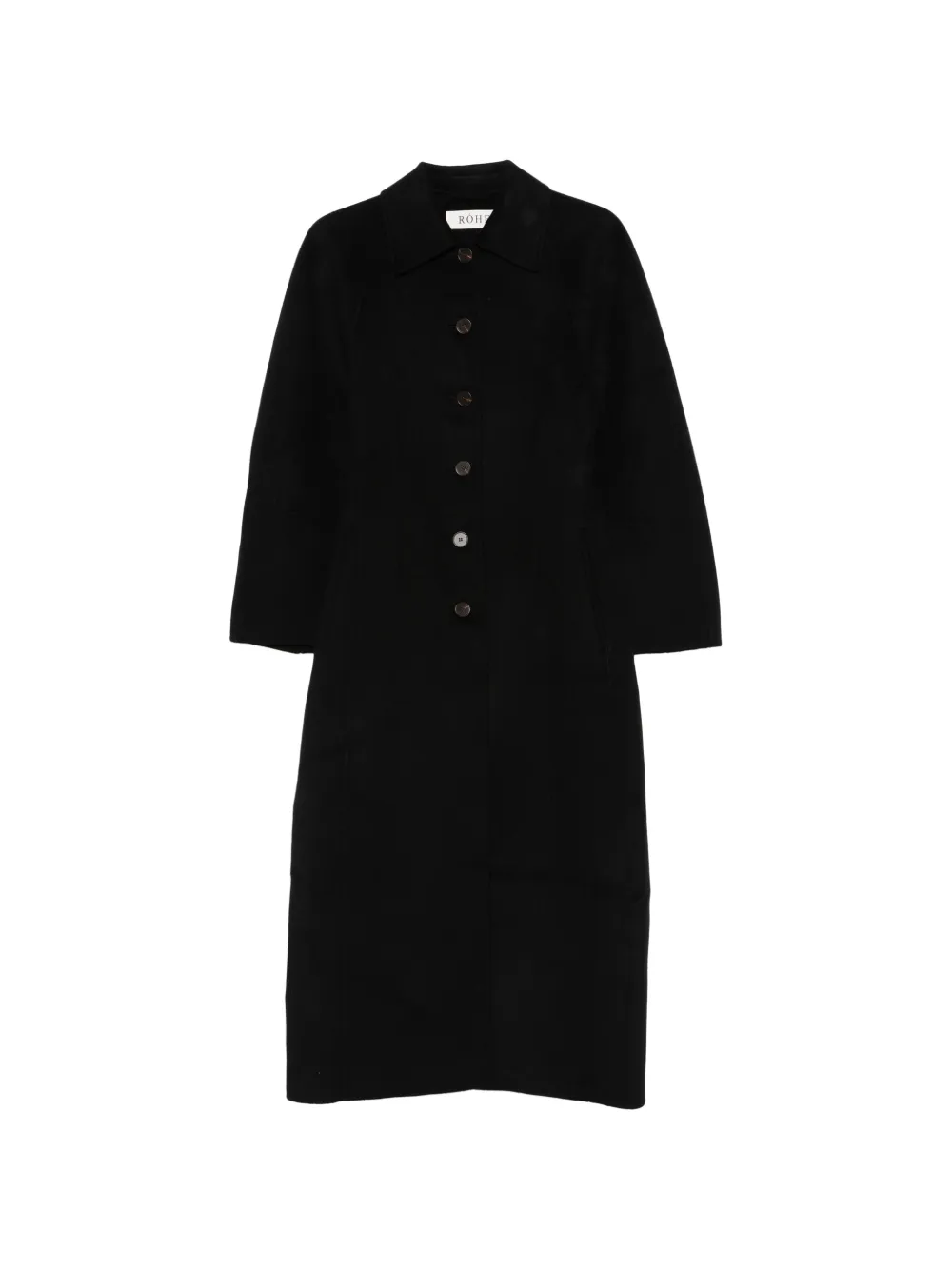 Róhe double-faced elongated sculptural coat - Schwarz