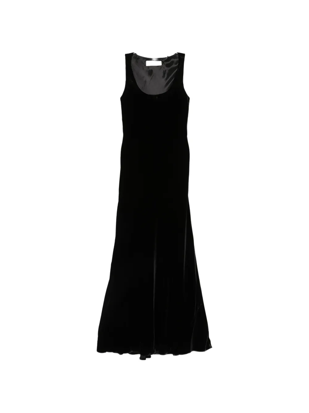 Róhe scoop-neck velvet dress - Schwarz
