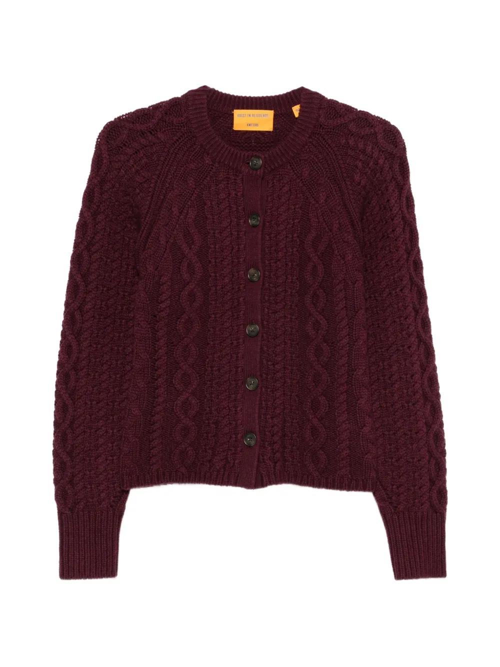 Guest In Residence cable-knit sculpted cardigan