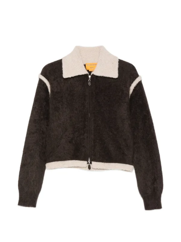 Guest In Residence Grizzly Frankie Zip-up Cardigan in Brown
