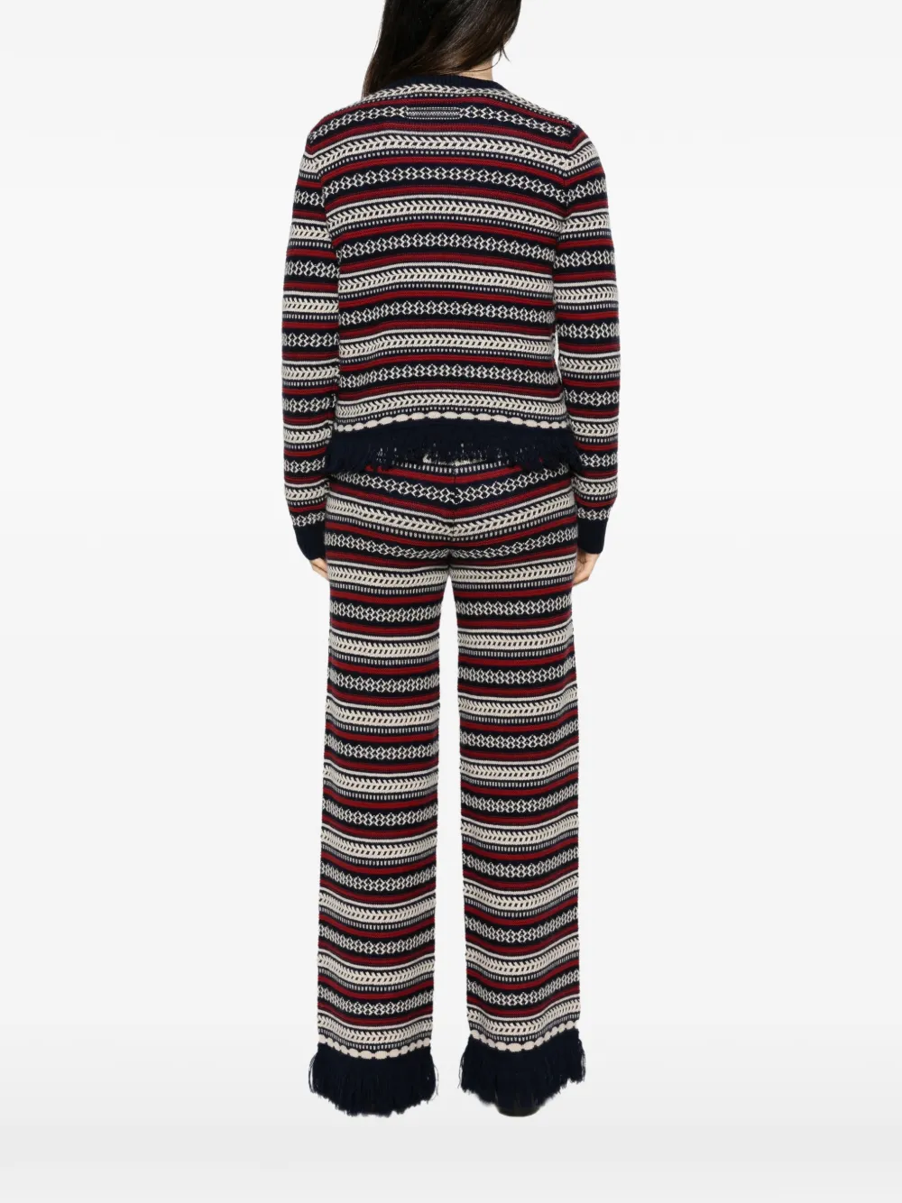 Guest In Residence Western stripe-knit sweater Blauw