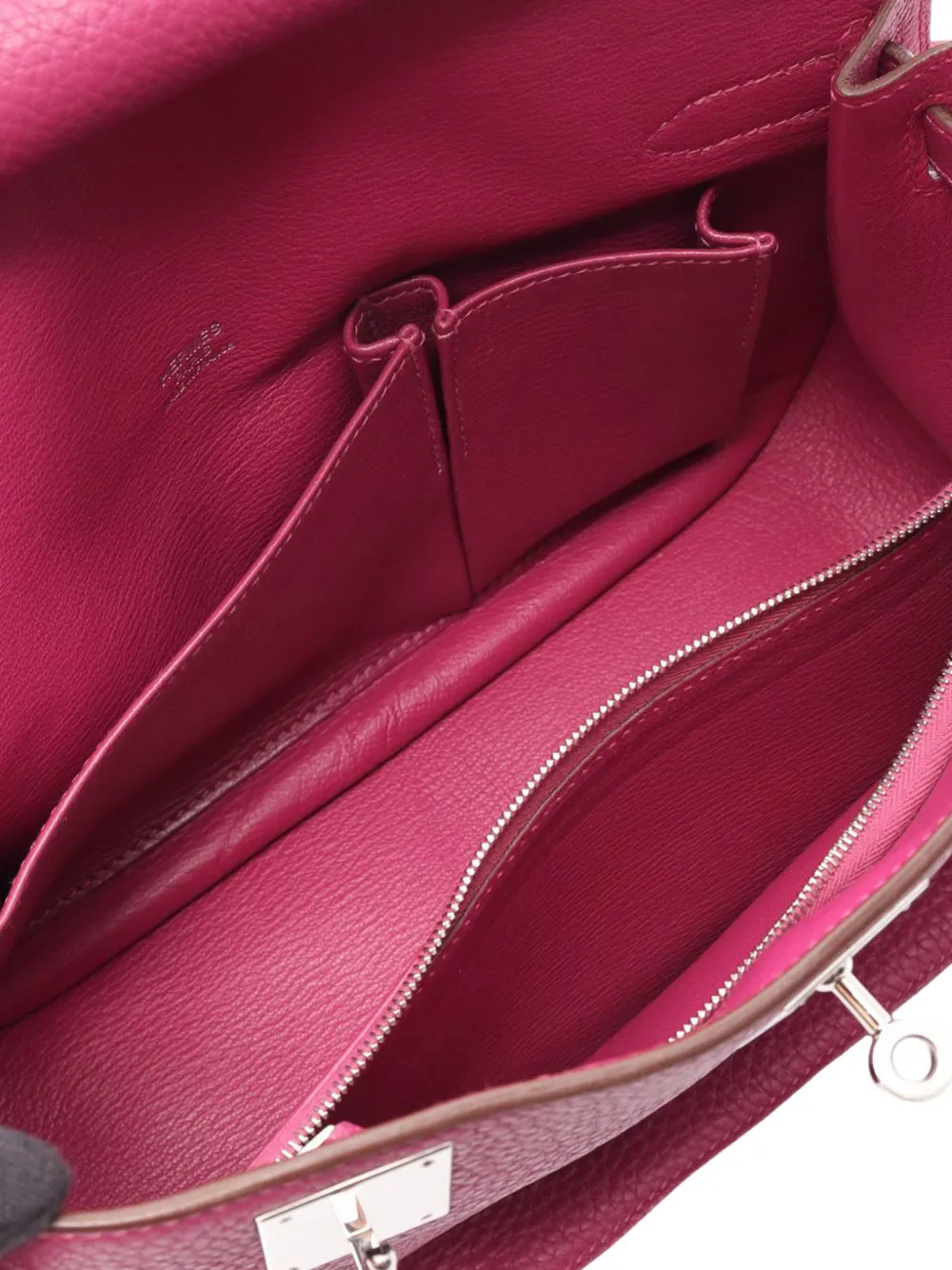Hermès Pre-owned 2011 Clemence Jypsiere 28 Crossbody Bag in Pink, view 4