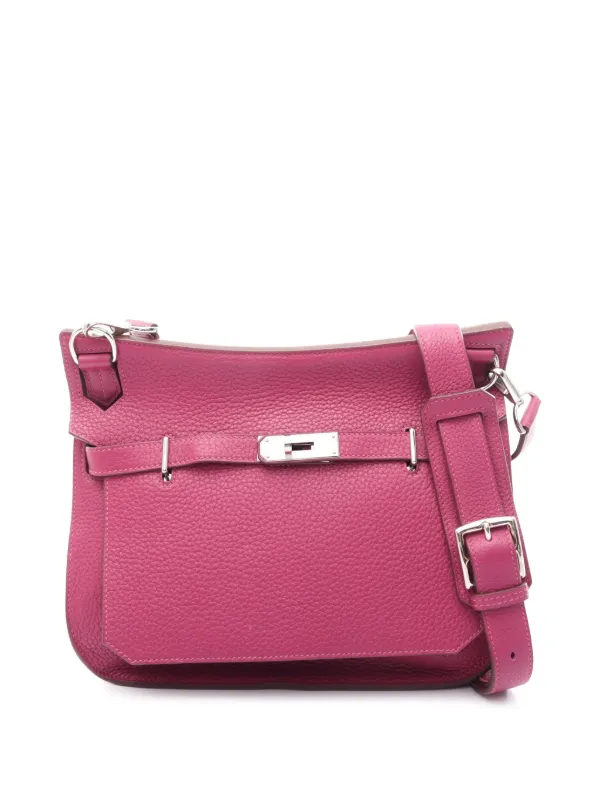Hermès Pre-owned 2011 Clemence Jypsiere 28 Crossbody Bag in Pink