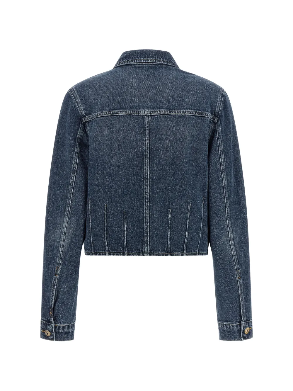 7 For All Mankind Darted Shrunken denim jack Blauw
