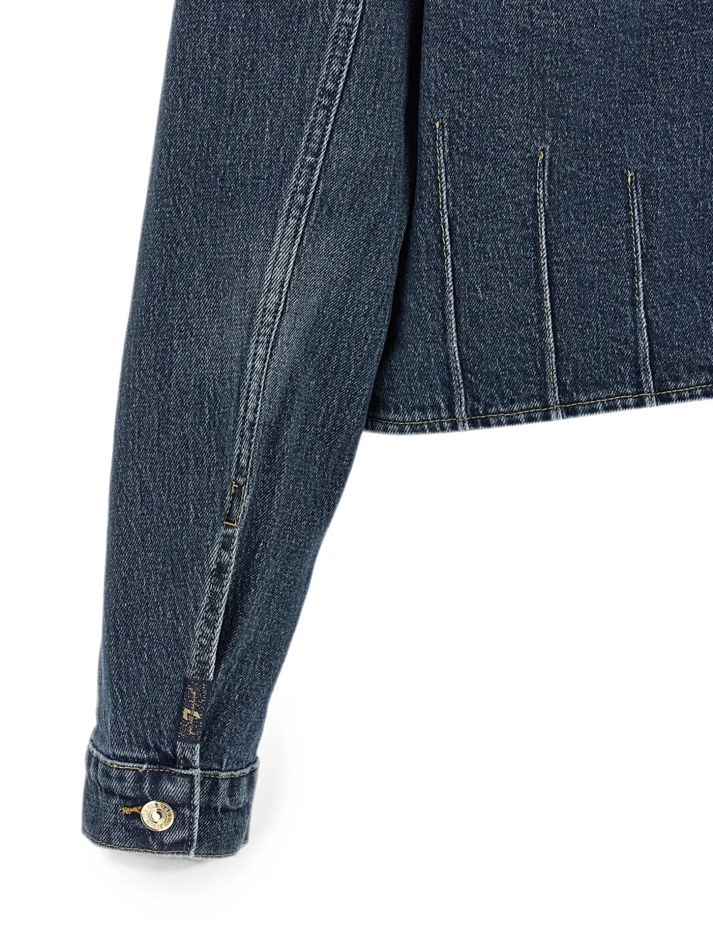 7 For All Mankind Darted Shrunken denim jack Blauw