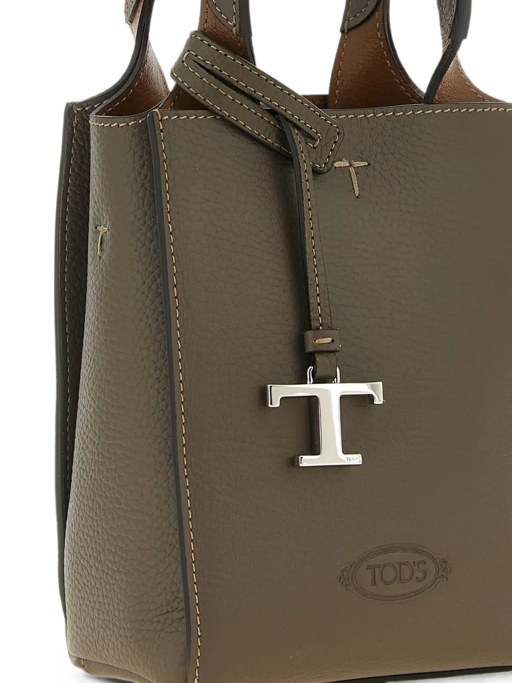 Tod's T Timeless gehamerde leren shopper Bruin