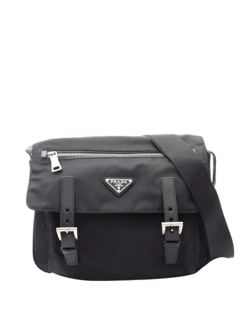 Prada Pre-Owned bandolera messenger Tessuto con doble cremallera y hebilla 2013-2026
