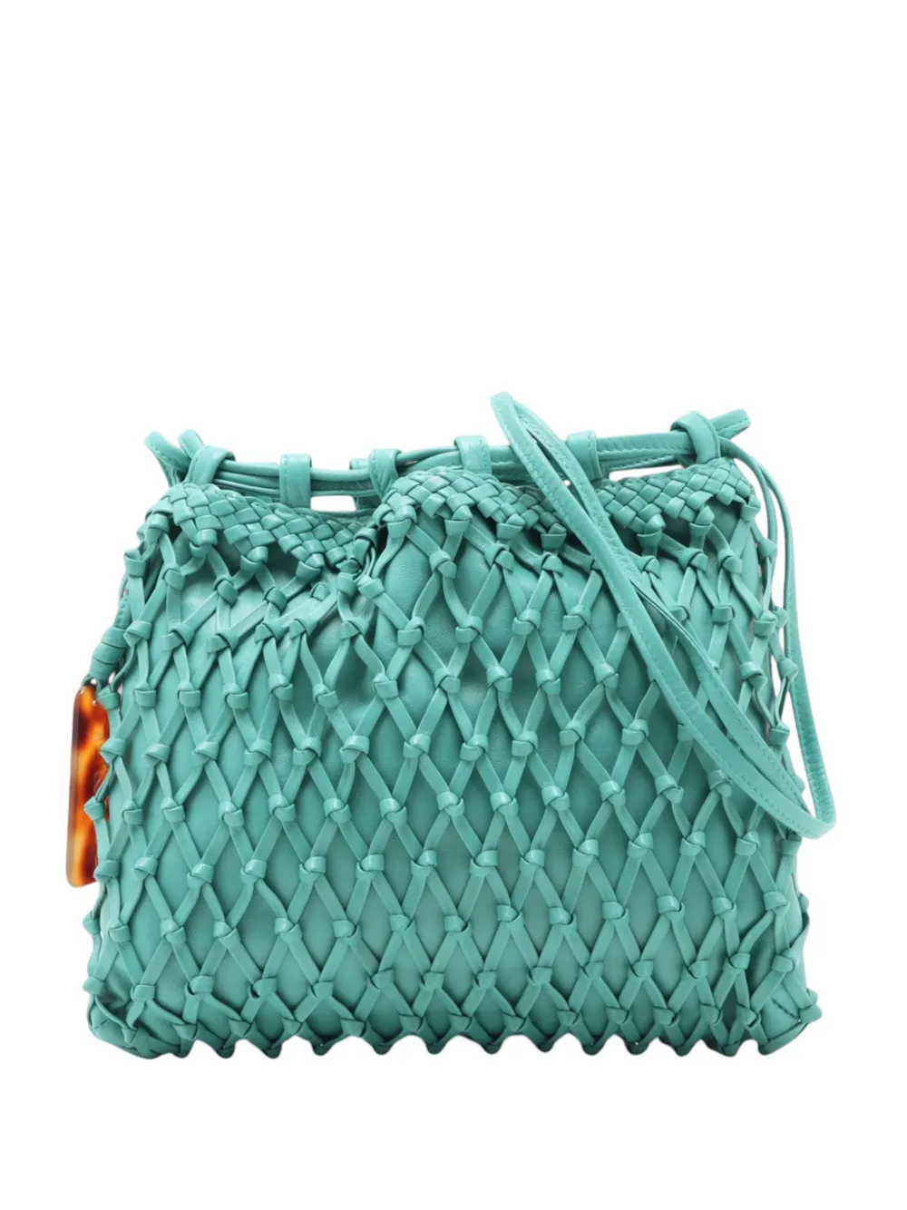 CHANEL Pre-Owned 1997-1999 Woven Lambskin Drawstring Pouch crossbody bag - Green