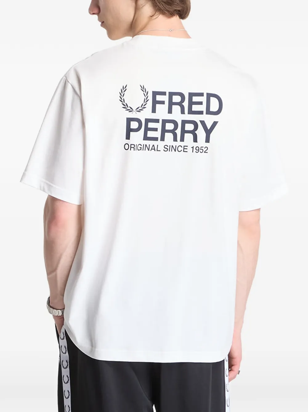 Fred Perry T-shirt met logoprint Wit