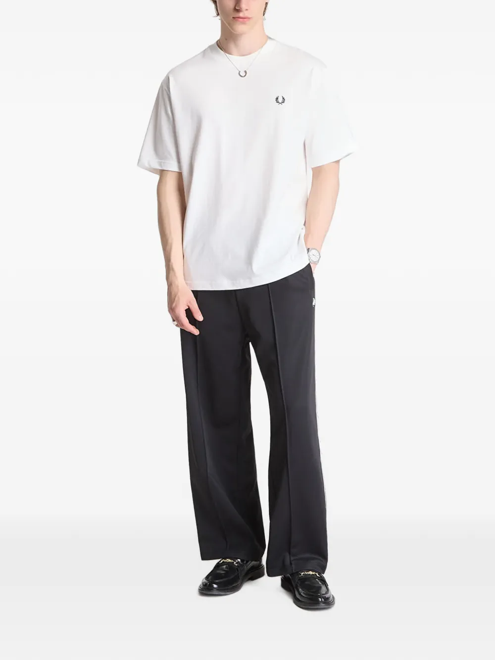 Fred Perry T-shirt met logoprint Wit