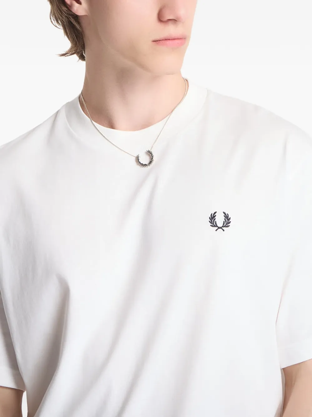 Fred Perry T-shirt met logoprint Wit