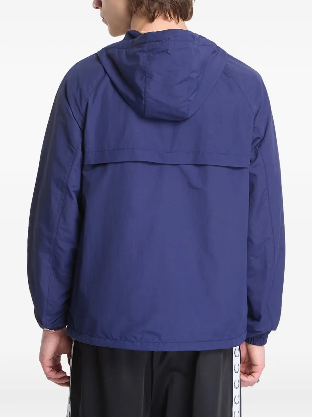 Fred Perry Jack met geborduurd logo en capuchon Blauw
