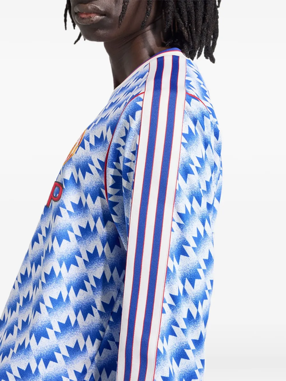 adidas Manchester United 90 Away long-sleeve T-shirt Blauw