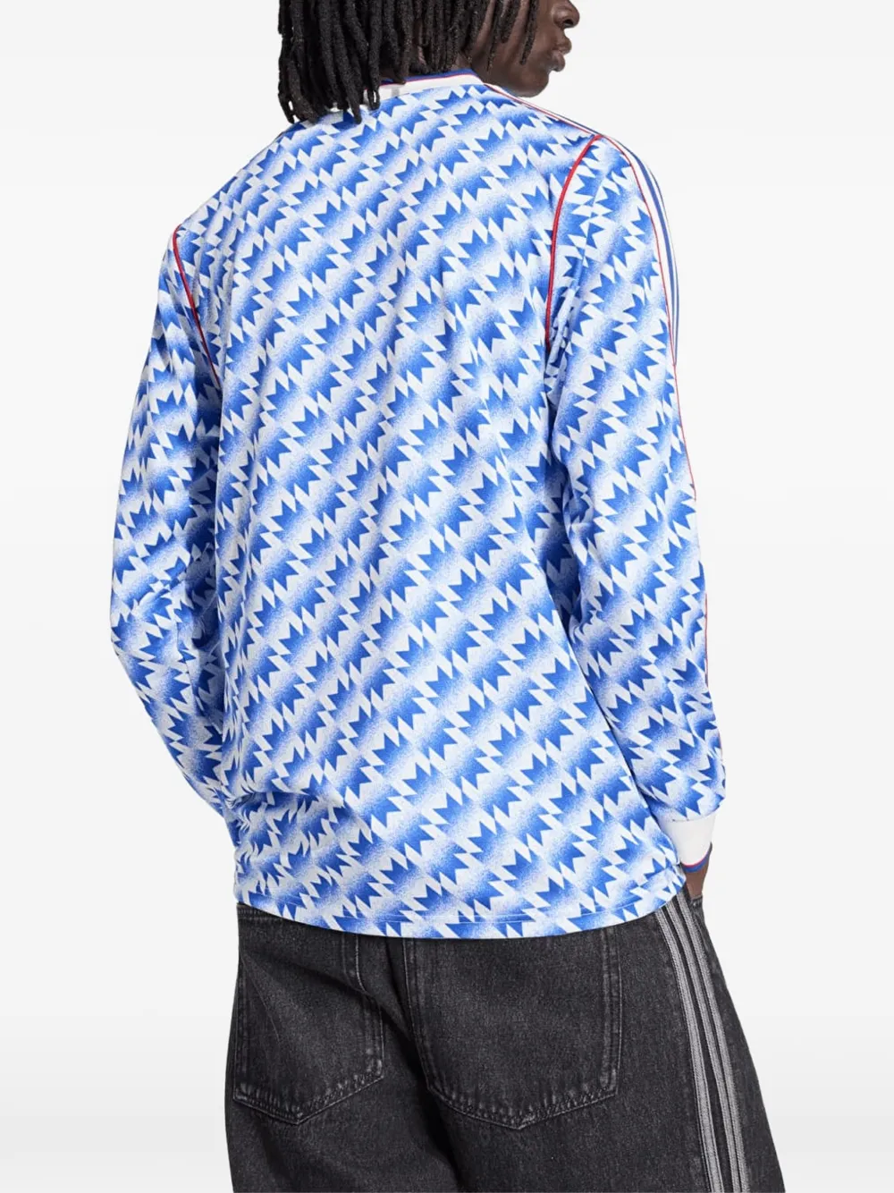 adidas Manchester United 90 Away long-sleeve T-shirt Blauw