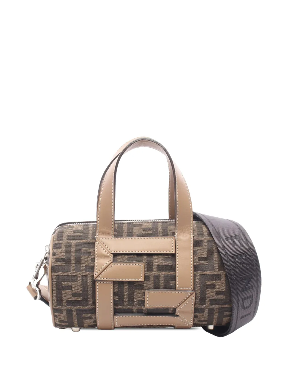 Fendi Pre-Owned 2010-2026 Mini Zucca Canvas O'Lock Bowling Bag satchel - Brown