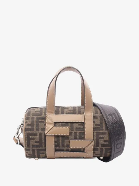 Fendi Pre-Owned mini sac à bandoulière O'Lock Bowling Bag en toile Zucca (2010-2026)