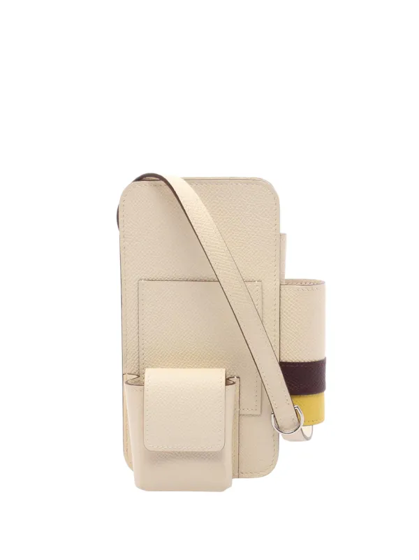 Hermès Pre-owned 2022 Epsom Hermesway Phone Case Crossbody Bag in Brown