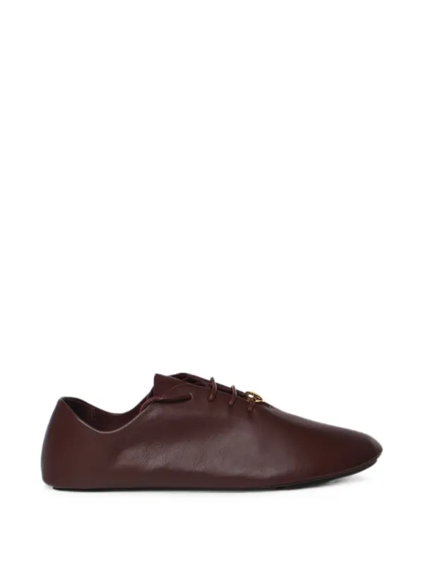 Loewe Pebble Soft Lace-up in Nappa Calfskin in Red