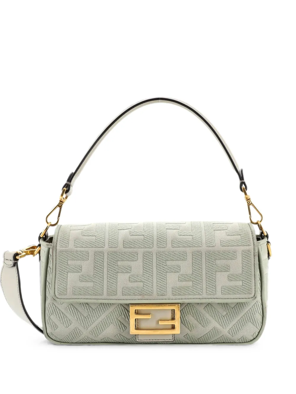 Fendi Pre-Owned Mittelgroße NM Zucca Canvas-Schultertasche - Grün